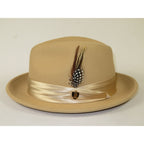 Men Bruno Capelo Dress Hat Australian Wool Crushable Fedora Giovani Un135 Tan