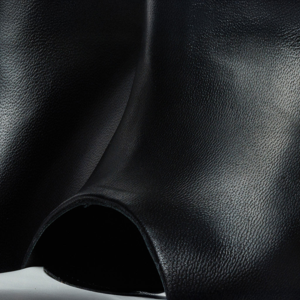 The Cymmer Black Leather Women Sandal