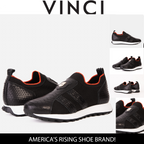 Vinci The Aslan Black Knitted & Leather Men Sneaker