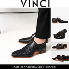 Vinci The Rolls  Woven Black Leather Single Monk Strap  Handmade Men Shoes