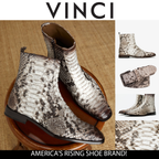 The Boss Natural Snake Zip-Up Leather Men Boot Limited Edition
