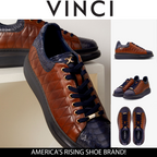 The Adler Snake Skin Tan & Navy Men Sneaker