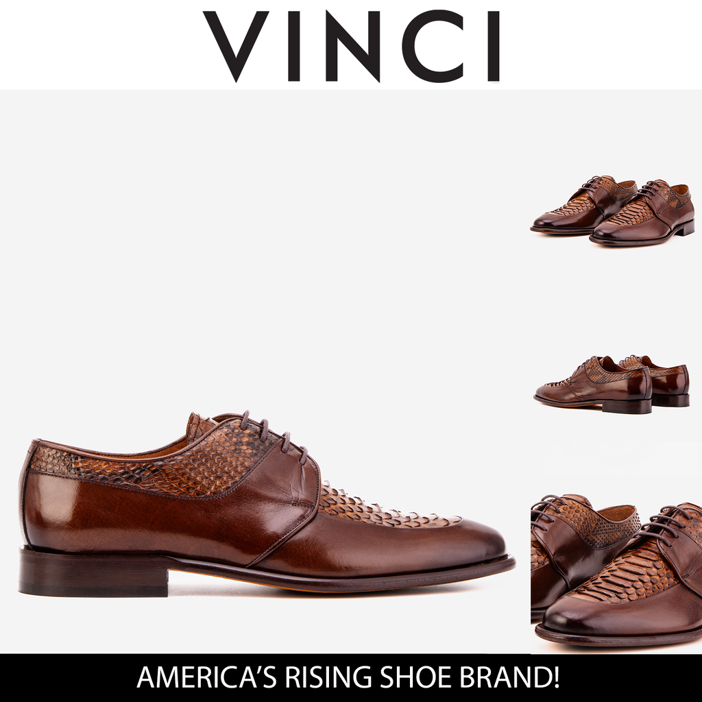 The Arven Tan Snake Leather Men Shoe