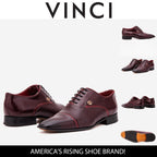 The Rockwell Handmade Burgundy Leather Cap Toe Oxford Men Shoe