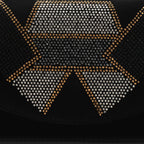 The Magnolia Black Glitter Leather Handbag