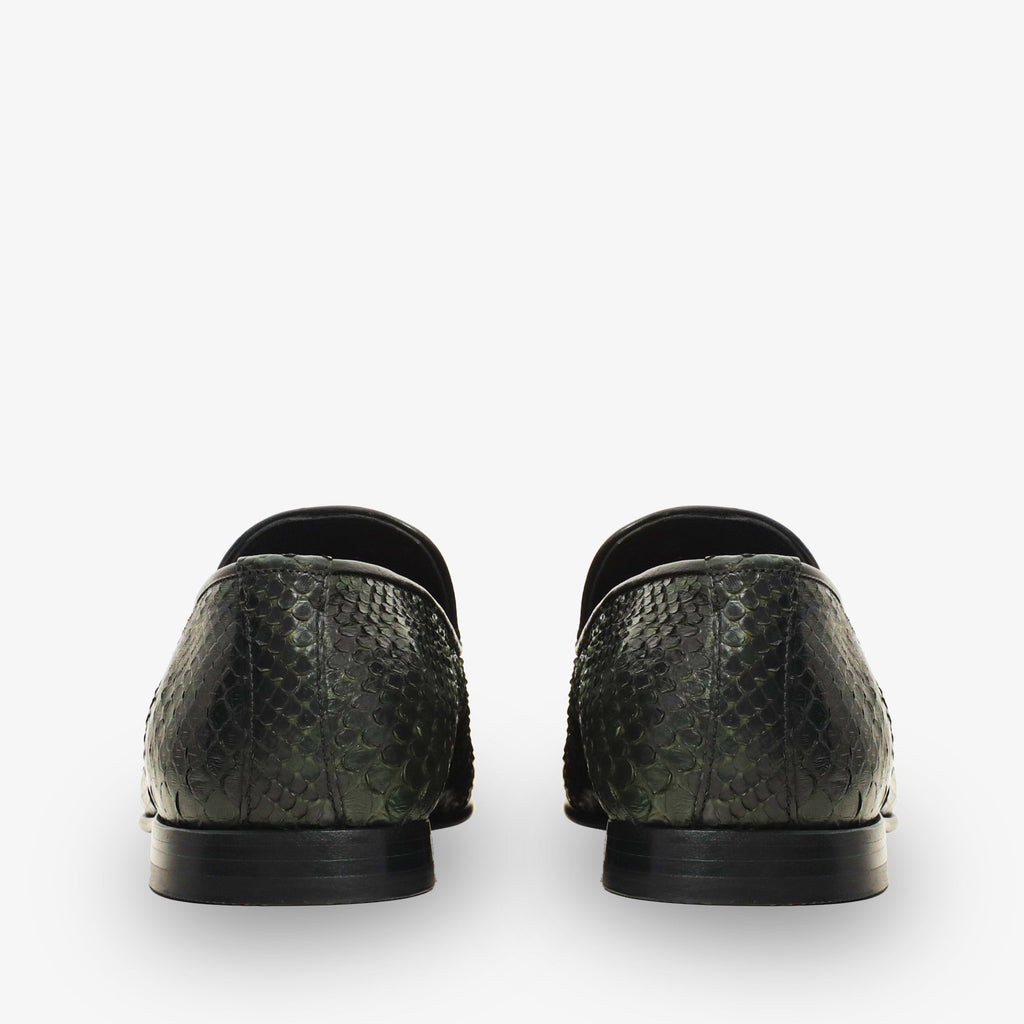 The Bethesda Green Pyhtn Skin Leather Tassel Loafer Men Shoe