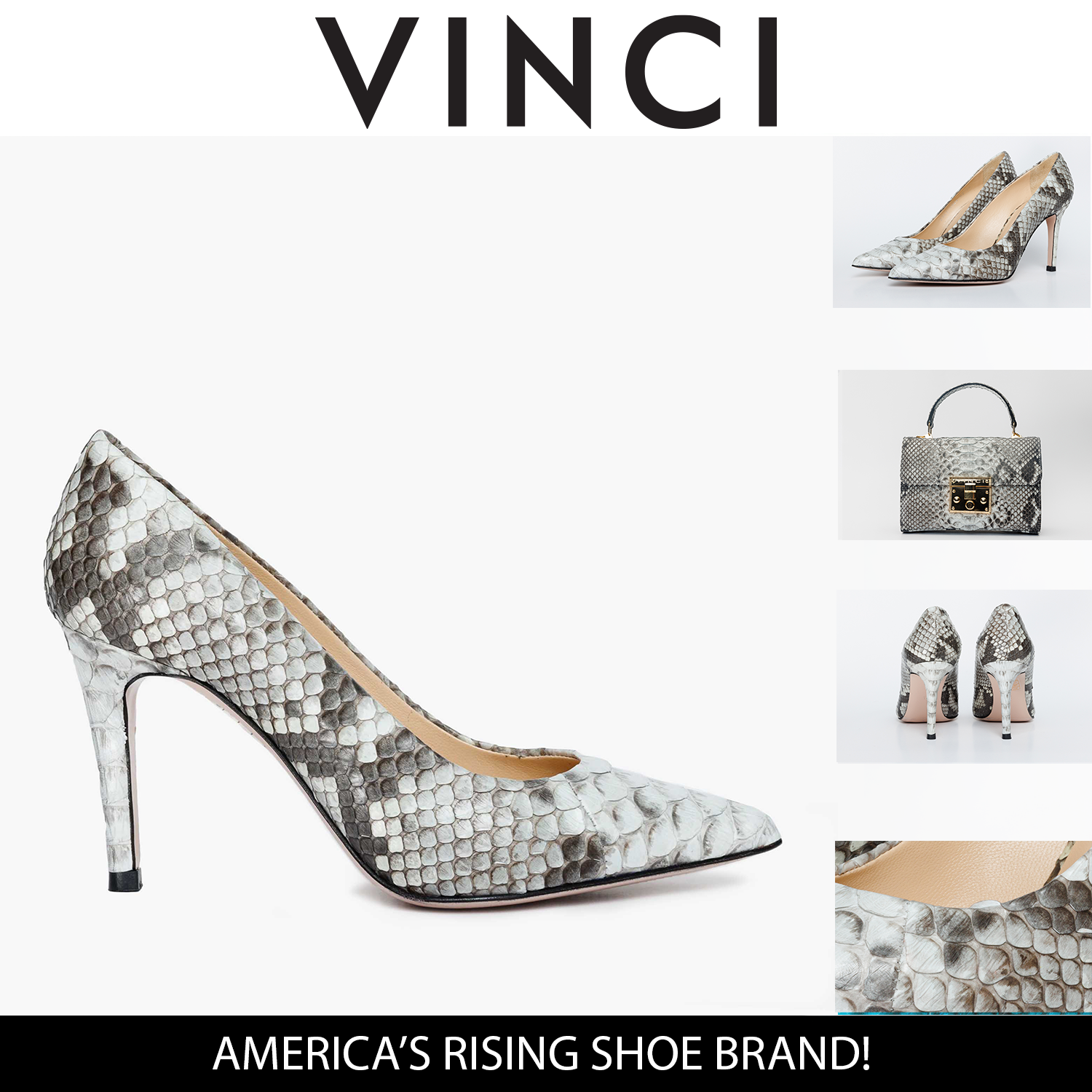 The Queen Natural Snake Leather Pump Women Shoe