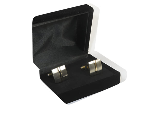 Men J.Valintin Cufflinks by Vitorofolo for French Cuff Shirt V29-42 Silver Gold