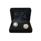 Men J.Valintin Cufflinks With Bold Stones Plated Gold Vito Rofolo V45-2