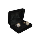 Men J.Valintin Cufflinks With Bold Stones Plated Gold Vito Rofolo V45-2