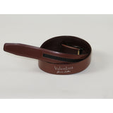 Men VALENTINI Leather Track Belt Adjustable Removable Buckle V502 Brown