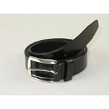 Men VALENTINI solid Leather Belt Classic Pin Buckle Big Sizes V801 black