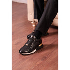 The Empire Black Leather Men Sneaker