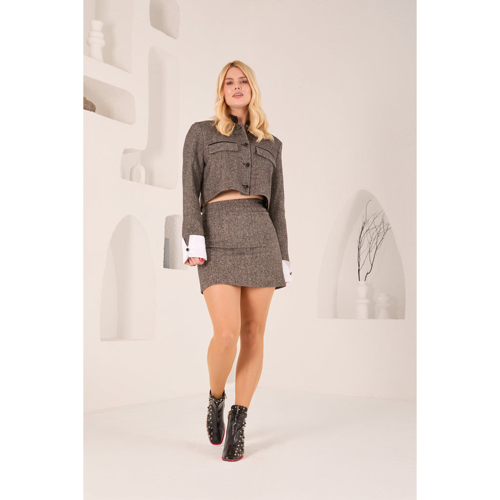The Infanta Black Leather Block Heel Women Boot