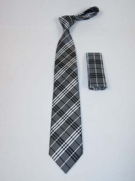 Men's Tie and Hankie Set Soft Microfiber Silky Vito Rofolo by J.Valintin VTR-42