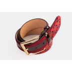The Vicino Burgundy Leather Belt