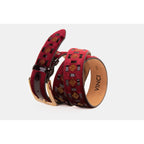 The Vicino Burgundy Leather Belt