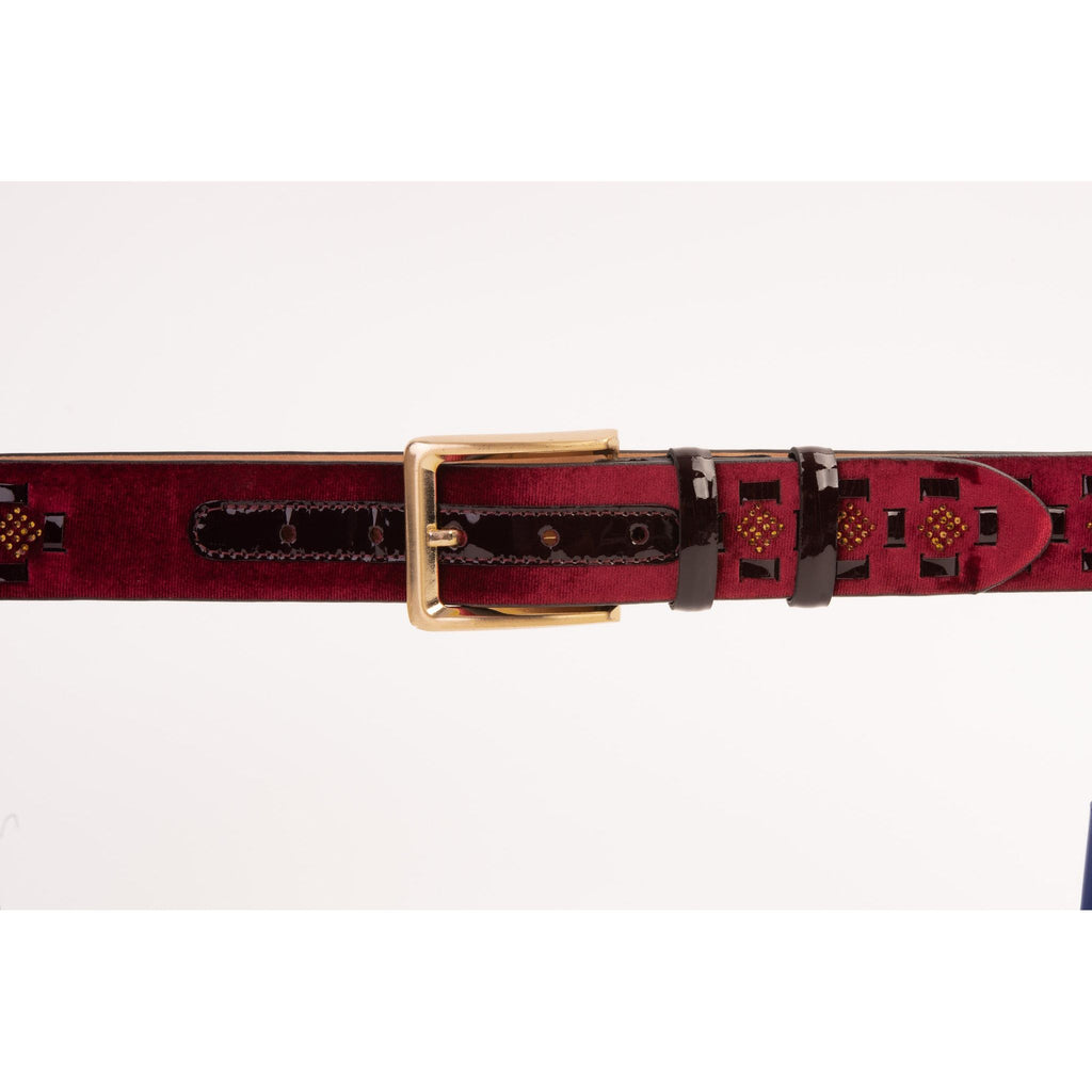 The Vicino Burgundy Leather Belt