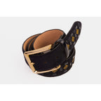 The Vicino Navy Leather Belt