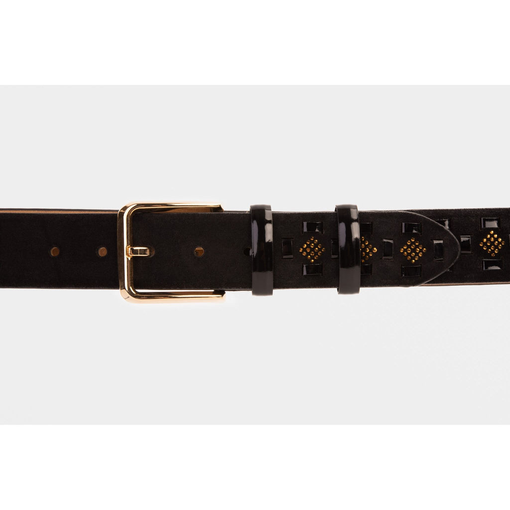 The Vicino Black Leather Belt