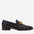 Vinci The Vicino Shoe Navy Blue Bit Dress Loafer Men Shoes