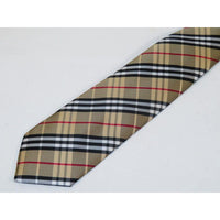 Men's Vito Rofolo From Italy Tie Hankie Gift Boxed 100% Silk VR-26 Gold Plaid