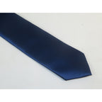 Mens Narrow Tie/Hankie Set Woven Vito Rofolo by J.Valintin VTR-113 Navy Blue
