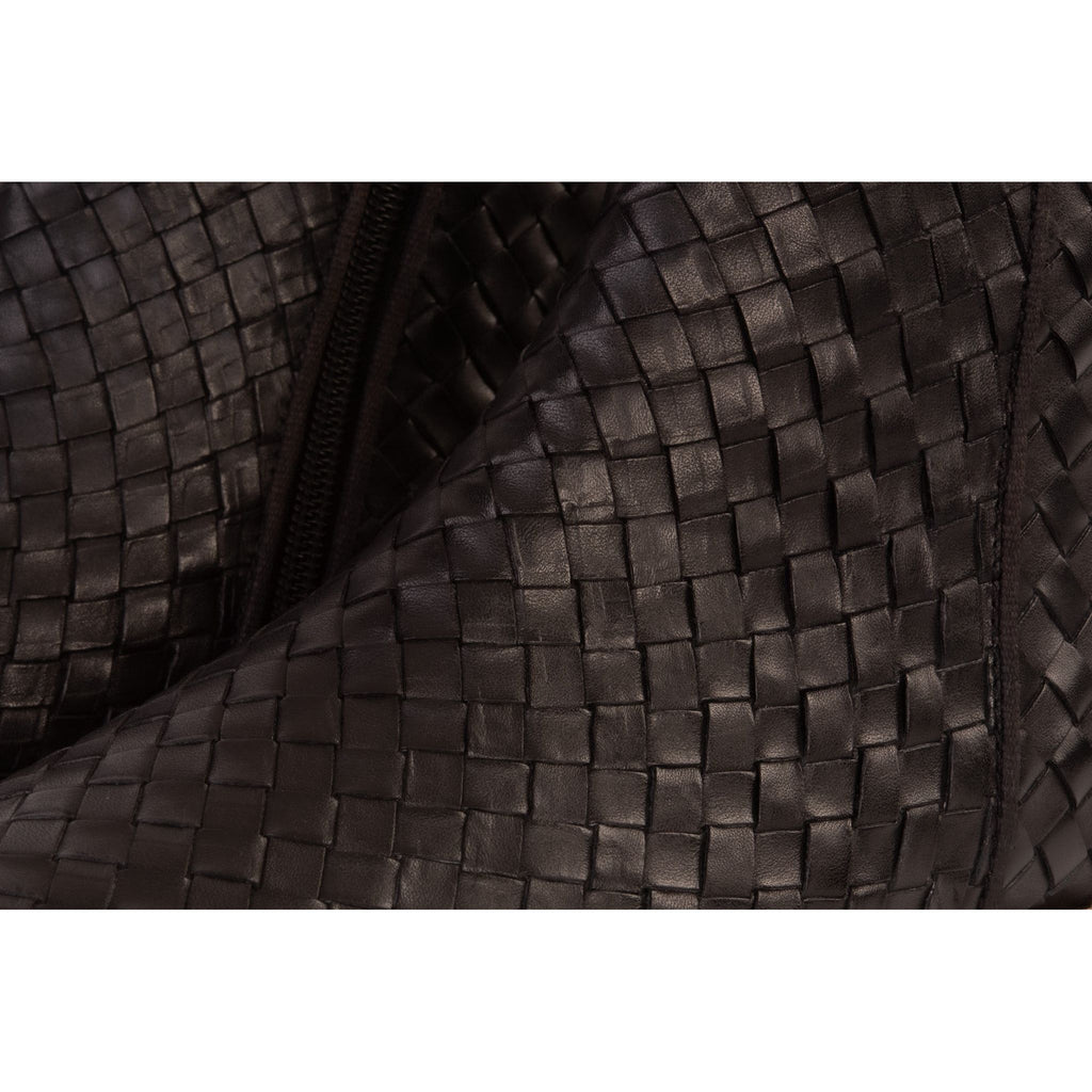 The Wellington Black Handwoven Leather Men Boot with a Zipper Final Sale!