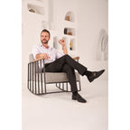 The Monarch Black Leather Men Dress Shoe