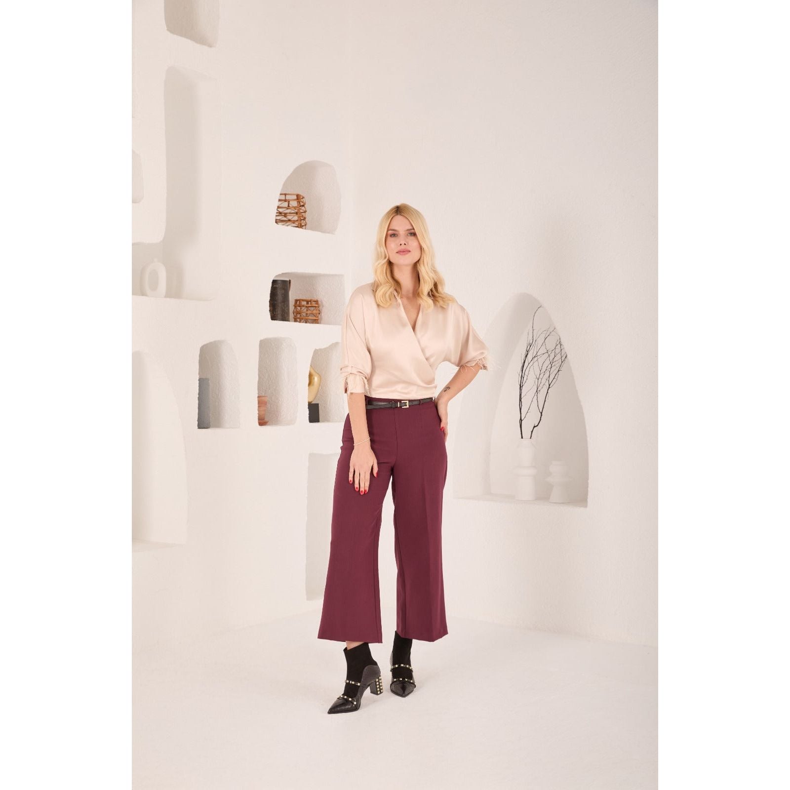The  Valentina Leather Block Heel Women Boot