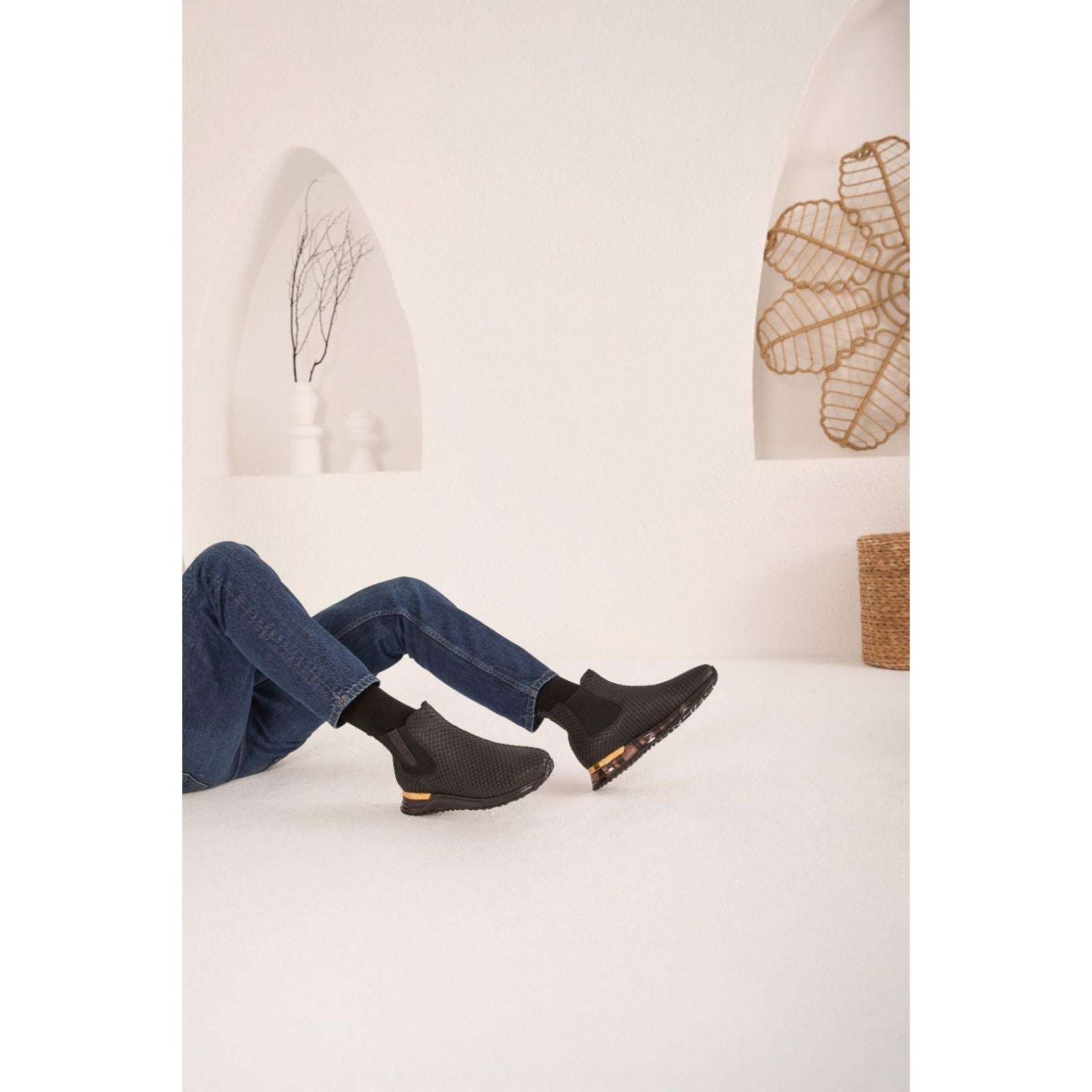 Vinci The Panther Black Leather Men Chelsea Boot