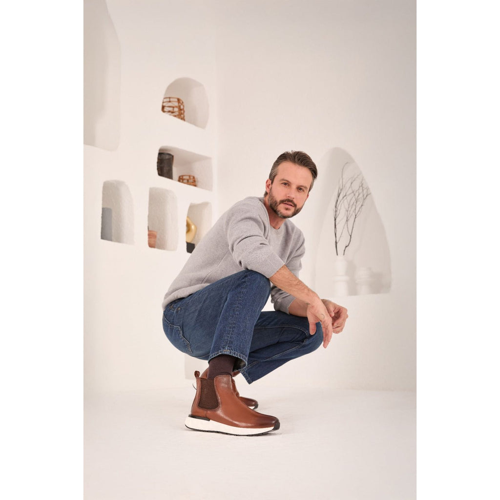 The Apex Tan Leather Men Chealsea Boot