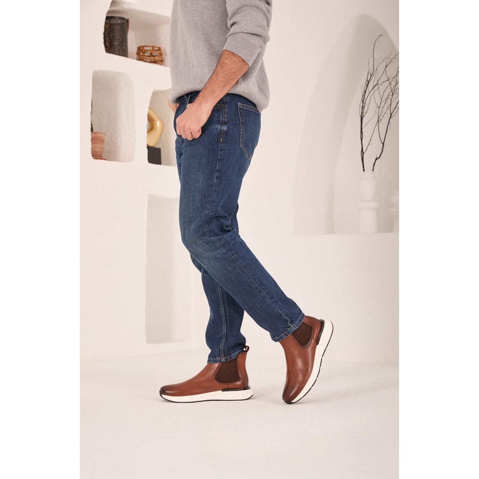 The Apex Tan Leather Men Chealsea Boot