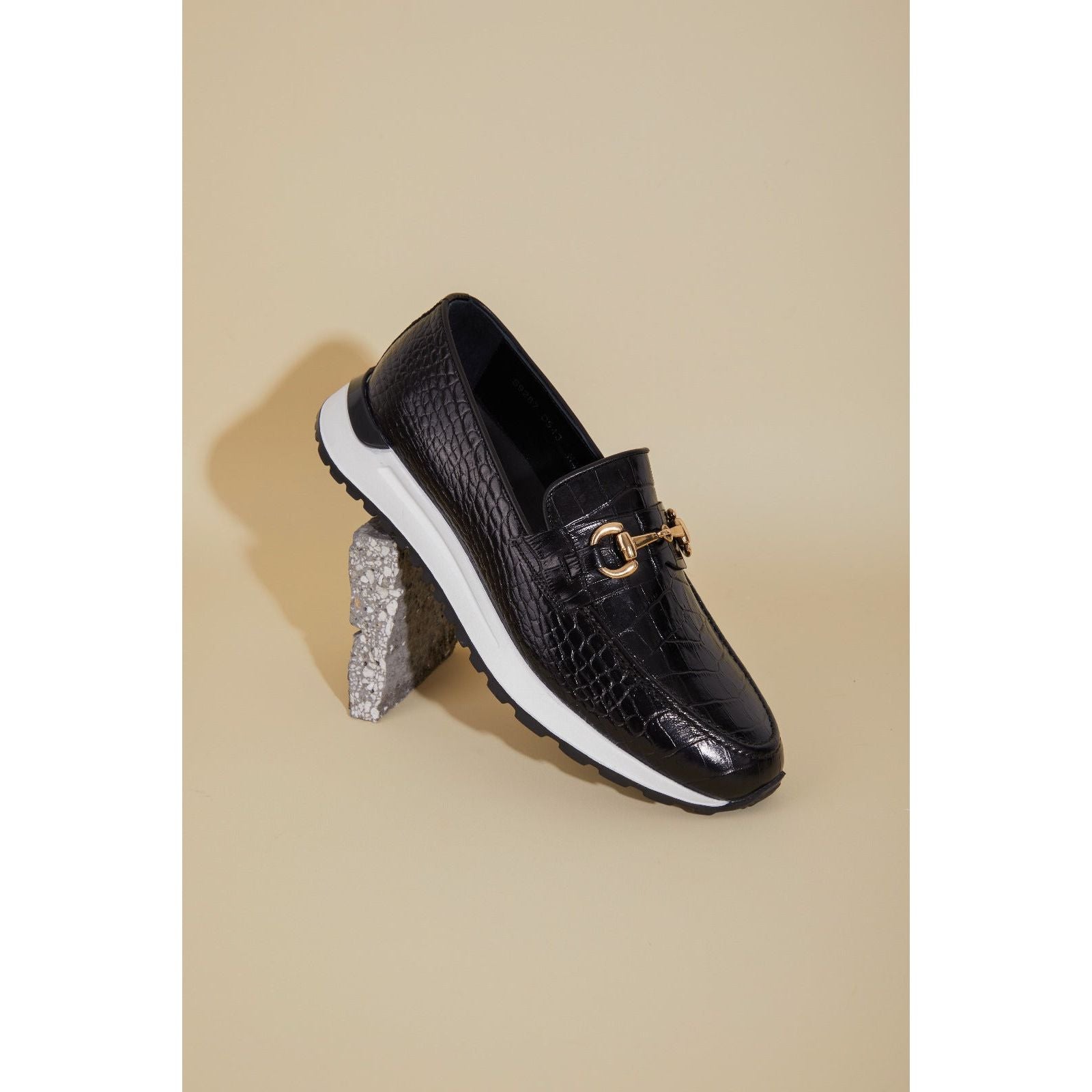 The Padova Black Leather Men Sneaker