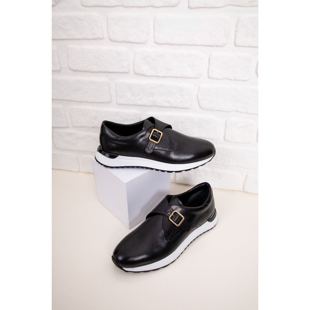 The Torino Black Leather Men Sneaker