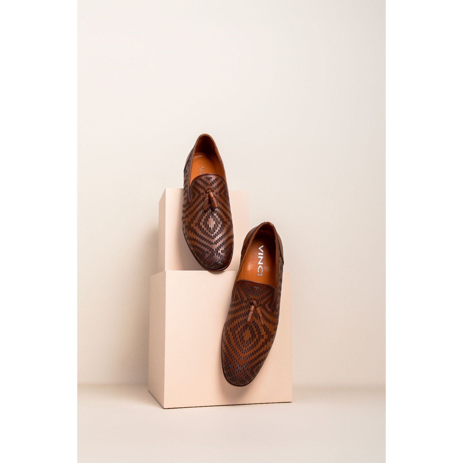 The Meram Brown Leather Tassel Slip-On Loafer Men Shoe