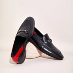 The Maratea Black Leather shoe Bit Loafer Men  Shoe