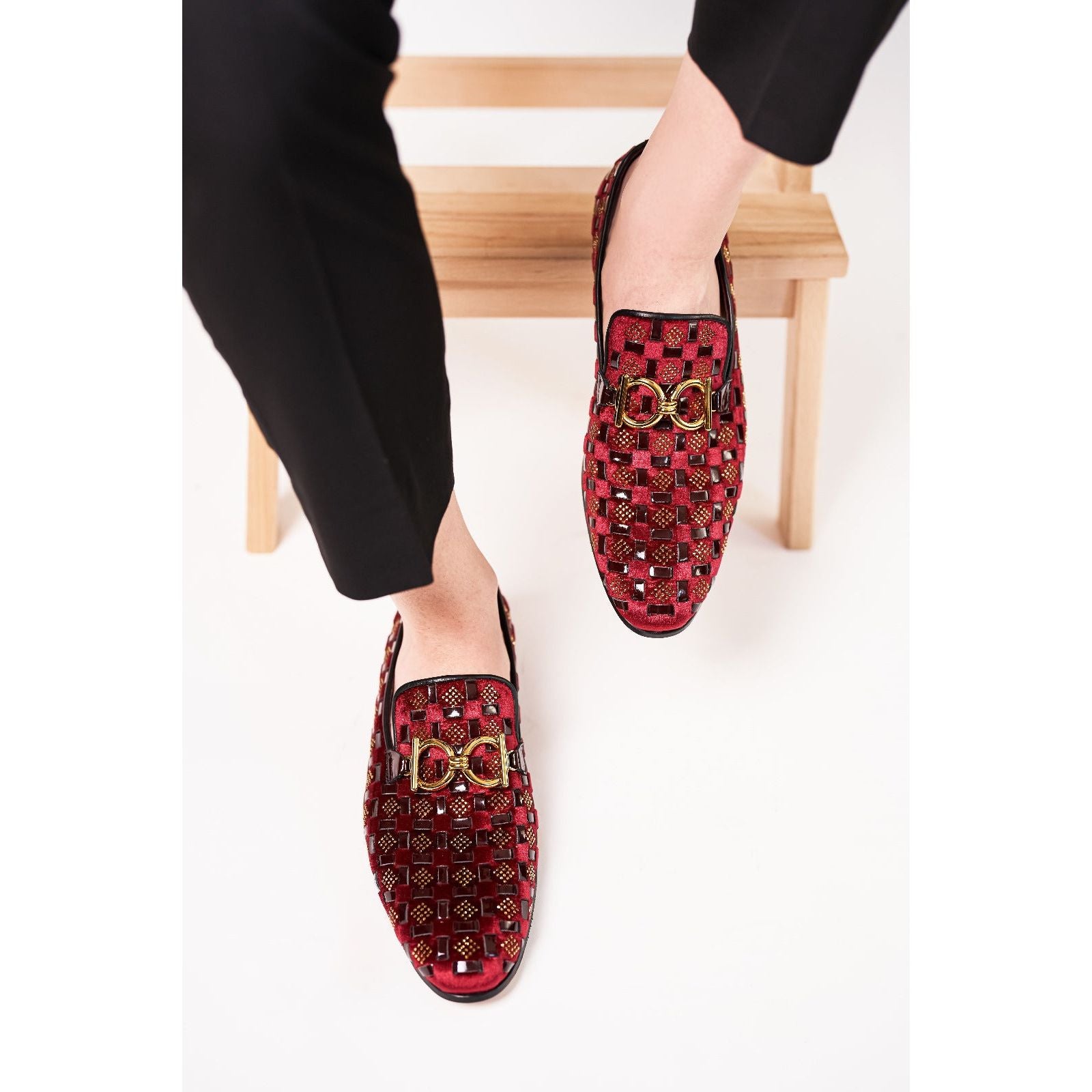 The Vicino Shoe Burgundy Bit Dress Loafer Limited Edition Men Shoe