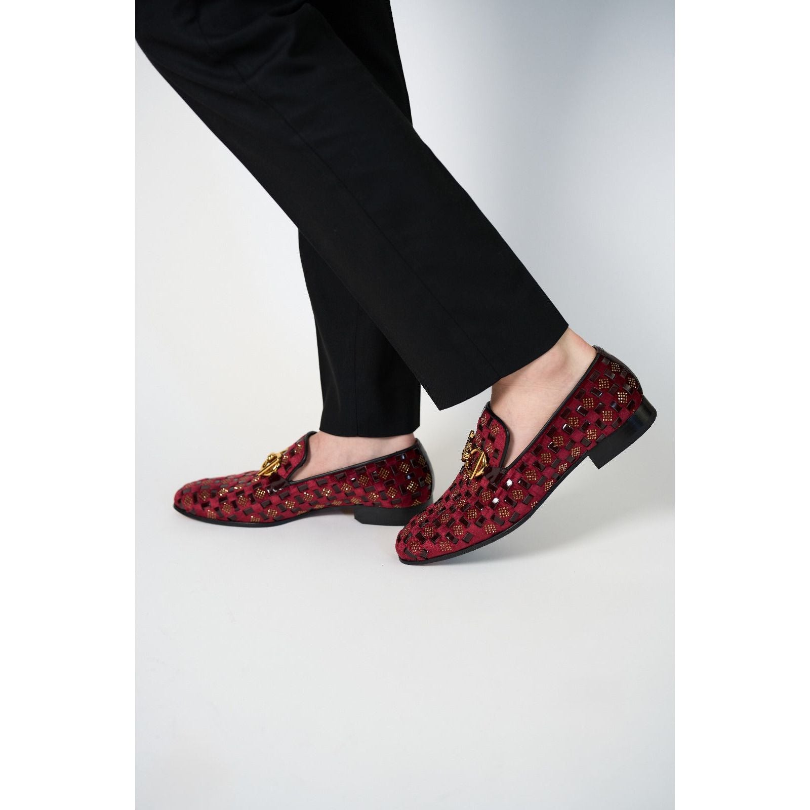 The Vicino Shoe Burgundy Bit Dress Loafer Limited Edition Men Shoe