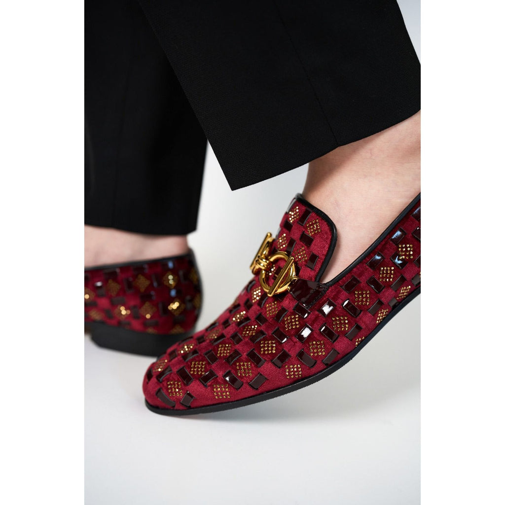 The Vicino Shoe Burgundy Bit Dress Loafer Limited Edition Men Shoe
