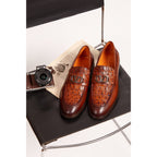 Vinci  Amsterdam Tan Bit Loafer Men Leather Dress Shoes