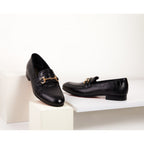Vinci The Monaco Black Leather Men Shoe Bit Loafer