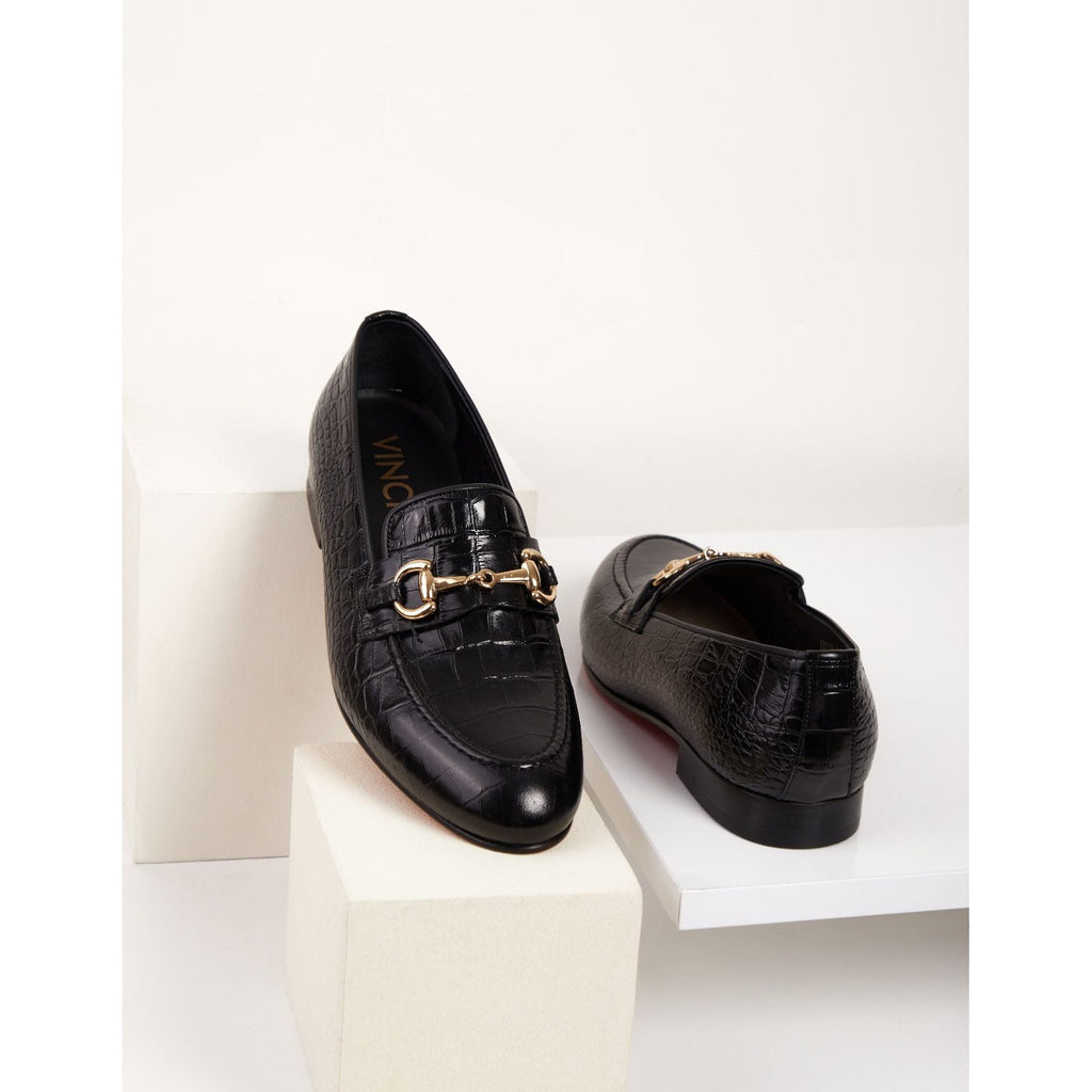 Vinci The Monaco Black Leather Men Shoe Bit Loafer