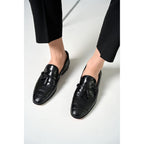 The Istanbul Black Leather Tassel Loafer Men Shoe