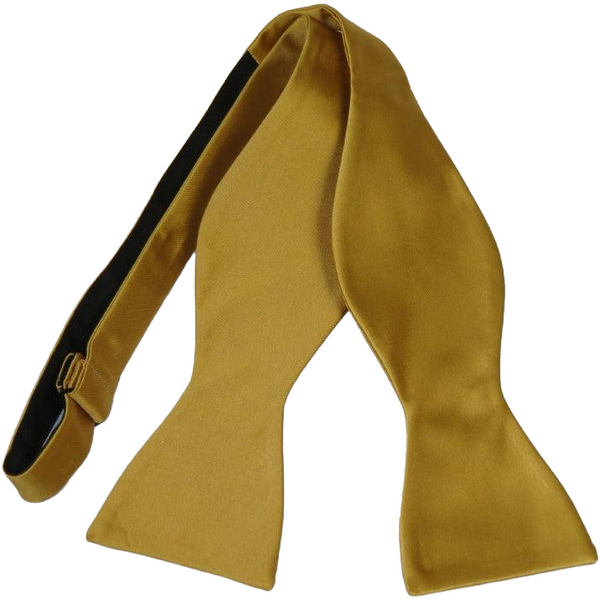 Men's Self Bow Tie By Hand J.Valintin Collection Solid Satin #92548 Gold
