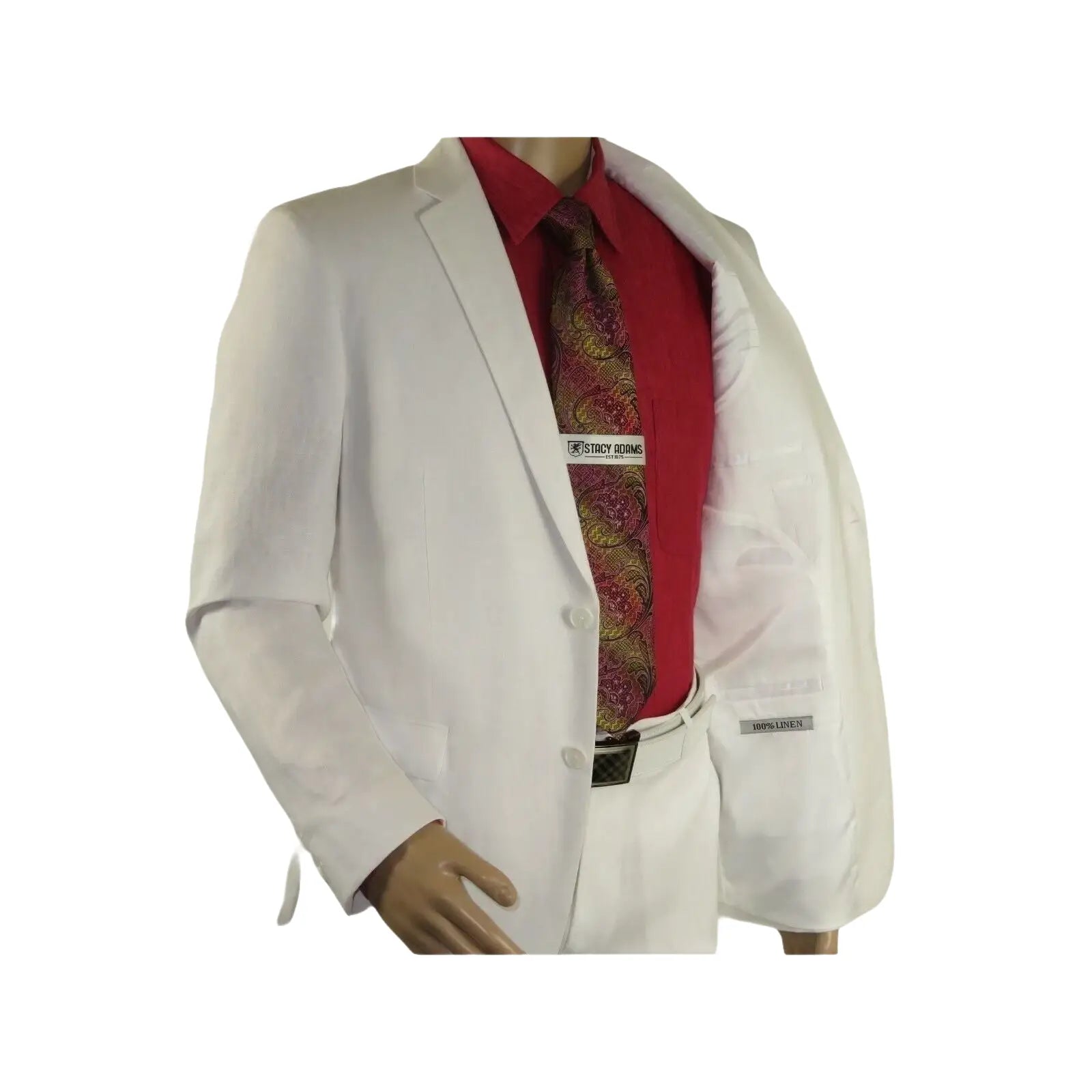 Adolfo Men's Linen Suit summer suit Breathable and comfortable C500 White - J.Valintin Men's Wear Legend - 8892
