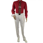 Adolfo Men's Linen Suit summer suit Breathable and comfortable C500 White - J.Valintin Men's Wear Legend - 8892