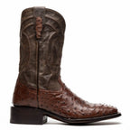 ALABAMA Genuine Ostrich Skin Cowboy Boot from the Western Collection Tabac