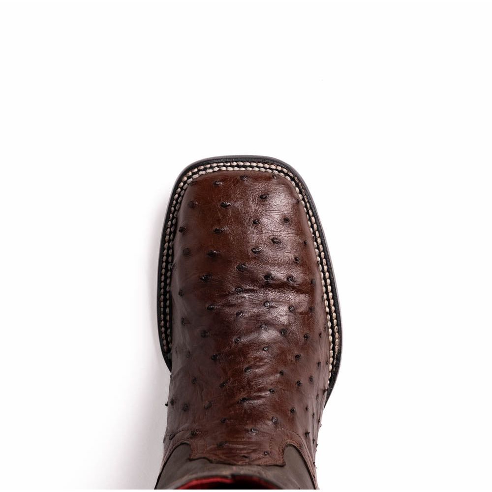 ALABAMA Genuine Ostrich Skin Cowboy Boot from the Western Collection Tabac