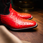 ALABAMA Genuine Ostrich Skin Cowboy Boot from the Western Collection Red